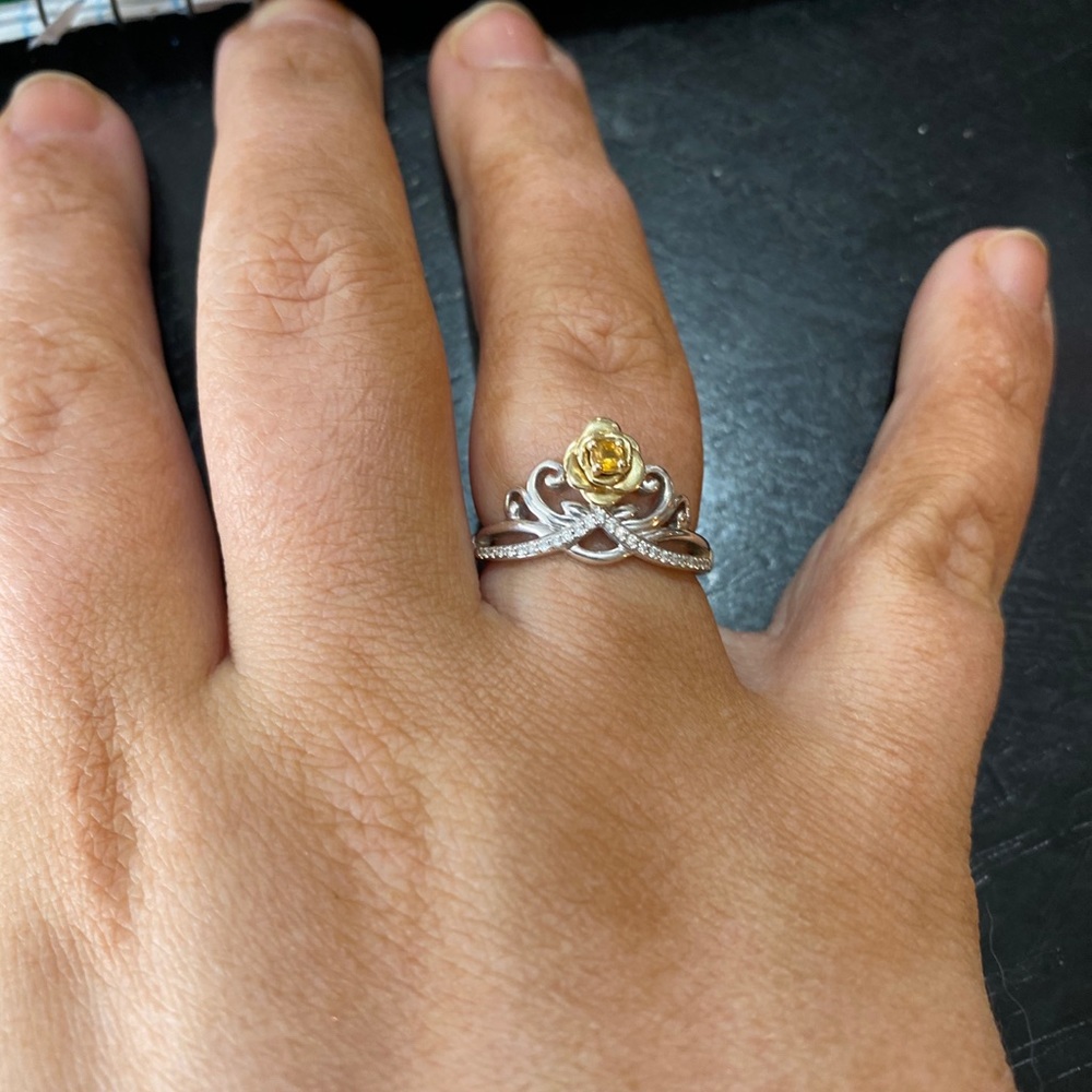 Disney Belle Citrine Diamond Ring